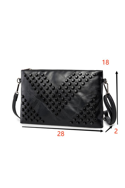 Black Studded Clutch