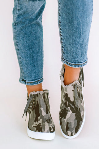 Green Camo Sneakers
