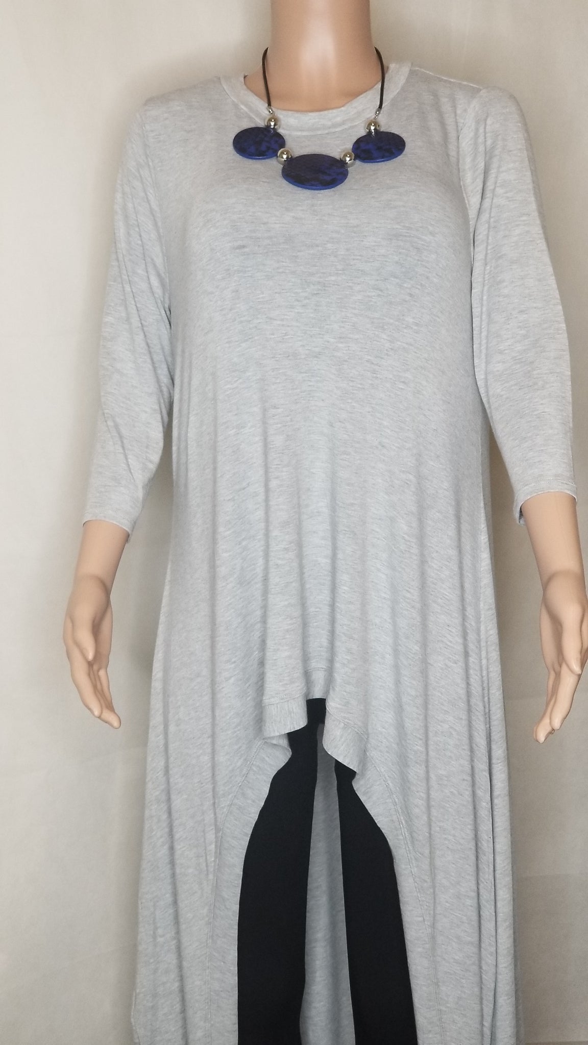 Gray Hi Lo Top