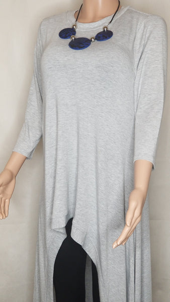Gray Hi Lo Top