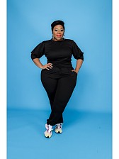 Balloon Sleeve Black Set