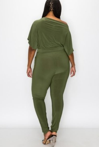 Plus Size Knit Easy Wear Jumpsuit