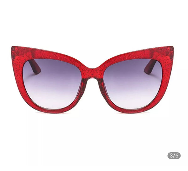 Red Oversized Cateye Frames